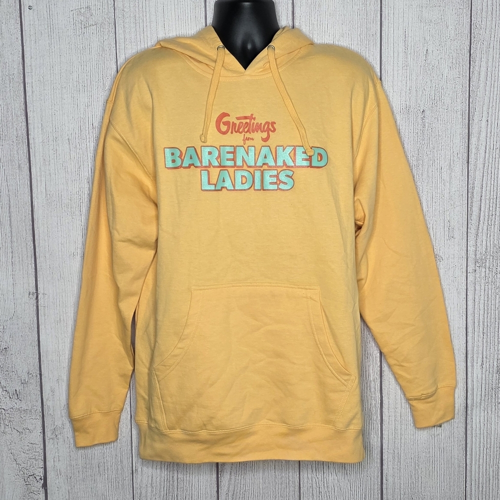 Barenaked Ladies 2023 Tour Yellow Hoodie "Last Summer on Earth" - size Large